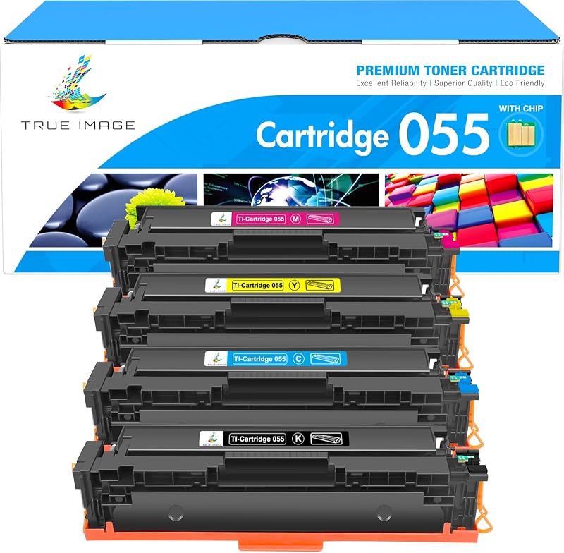TRUE IMAGE 4pk Toner for Canon 055 055H MF740 MF741 MF742 MF743 MF744 MF745