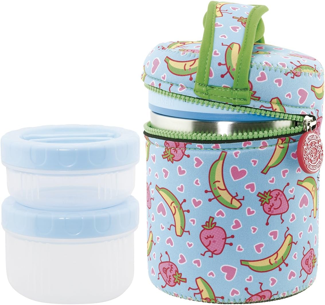 Katuki Saguyaki Infant Thermos for Solids 1 L Tutti Frutti 1L Blue