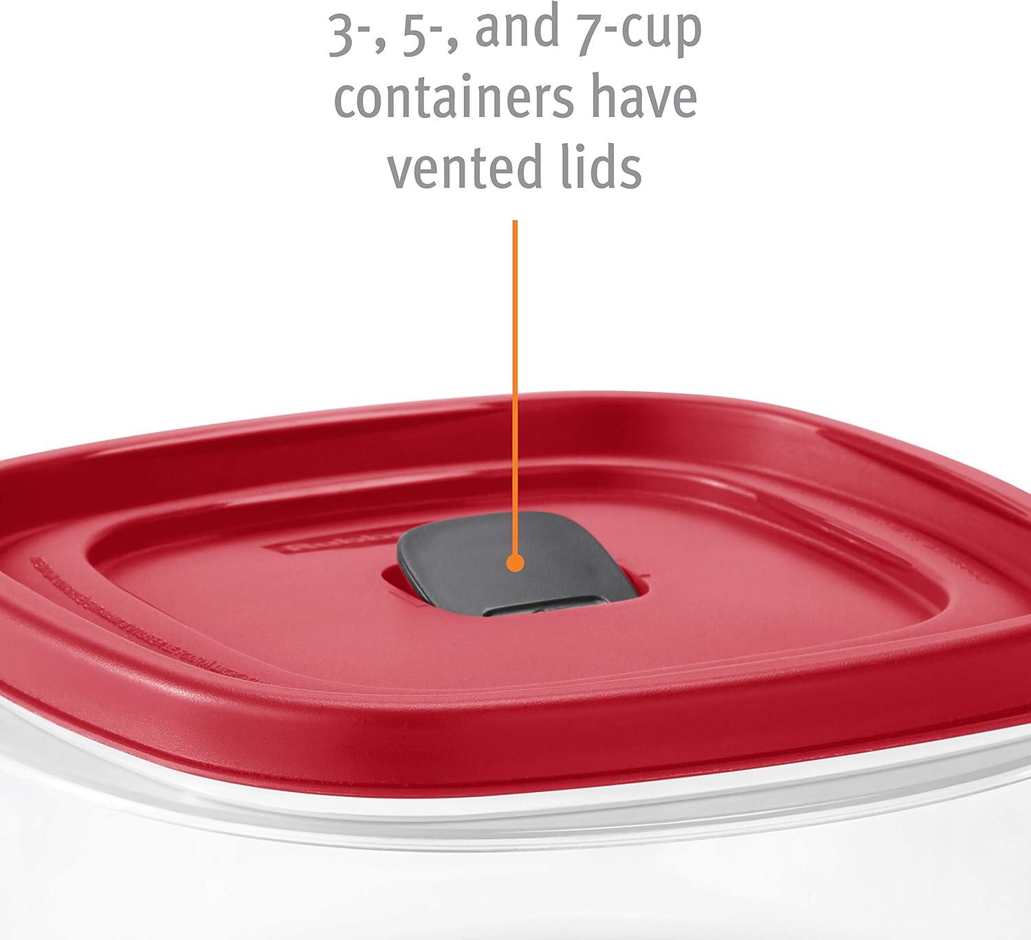 Rubbermaid - 2063704 Rubbermaid Easy Find Vented Lids Food Storage Containers, Set of 21 (42 Pieces Total), Racer Red: Kitchen & Dining