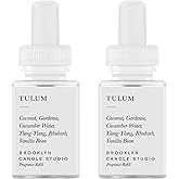 Pura & Brooklyn Candle Studio Home Scent Refill - Smart Air Diffuser - Up to 120-Hours of Luxury Fragrance per Refill - Home Essential - Clean & Safe Diffuser Fragrance - 2 Pack, Tulum