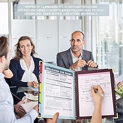 HWPRATO Clipboard Folio with Refillable Lined