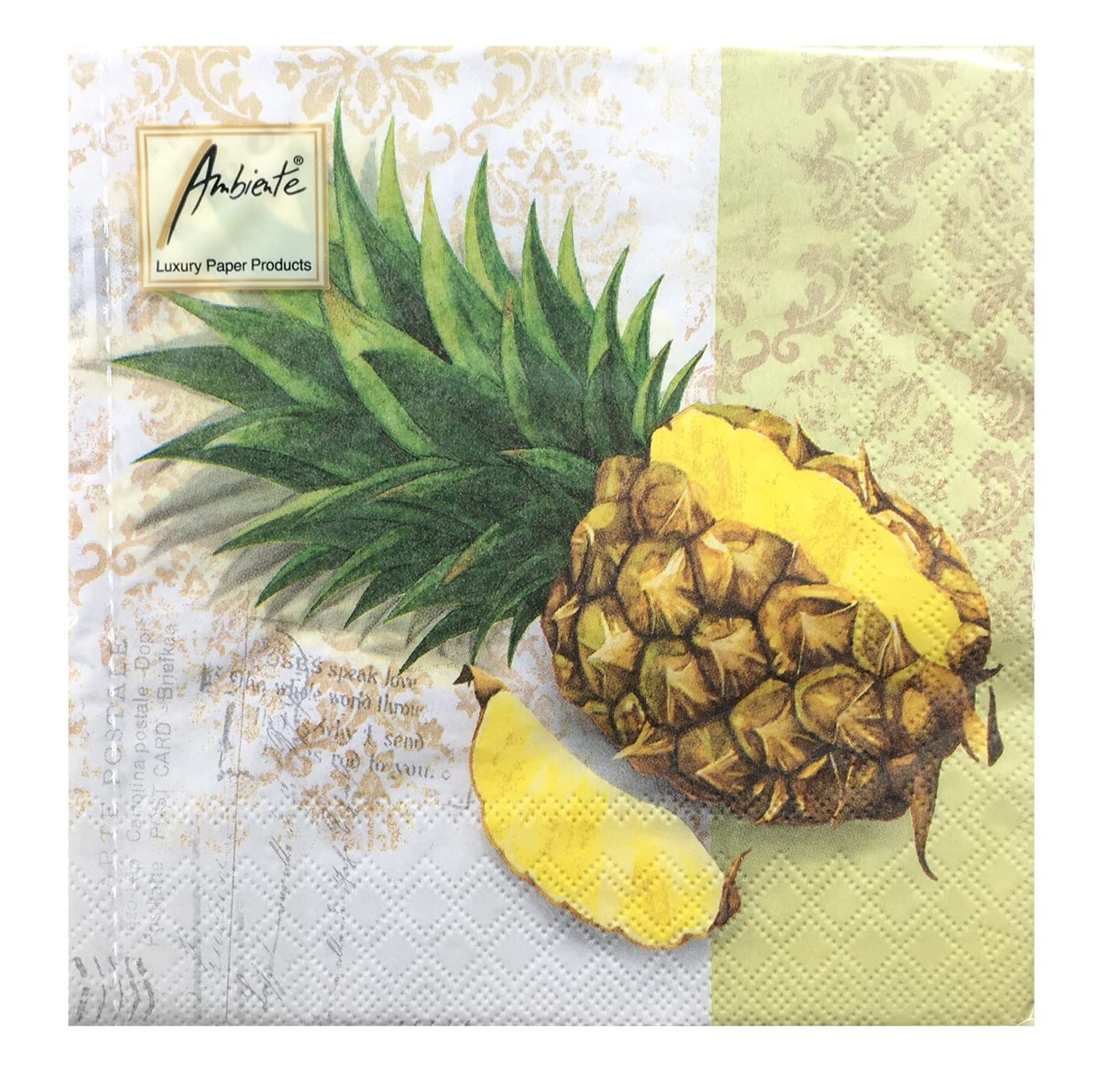 Paper Napkins Lunch Festival Party Approx. 33 x 33 cm Every Day Every Occasion Spring Summer Pineapple