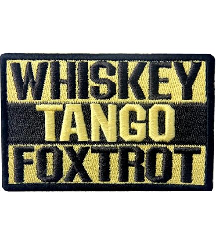 WHISKEY TANGO FOXTROT Red Stencil - WTF In Military Speak -