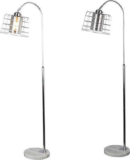 Amazon Com Urban Shop Silver Overhead Floor Metallic Lamp Toys