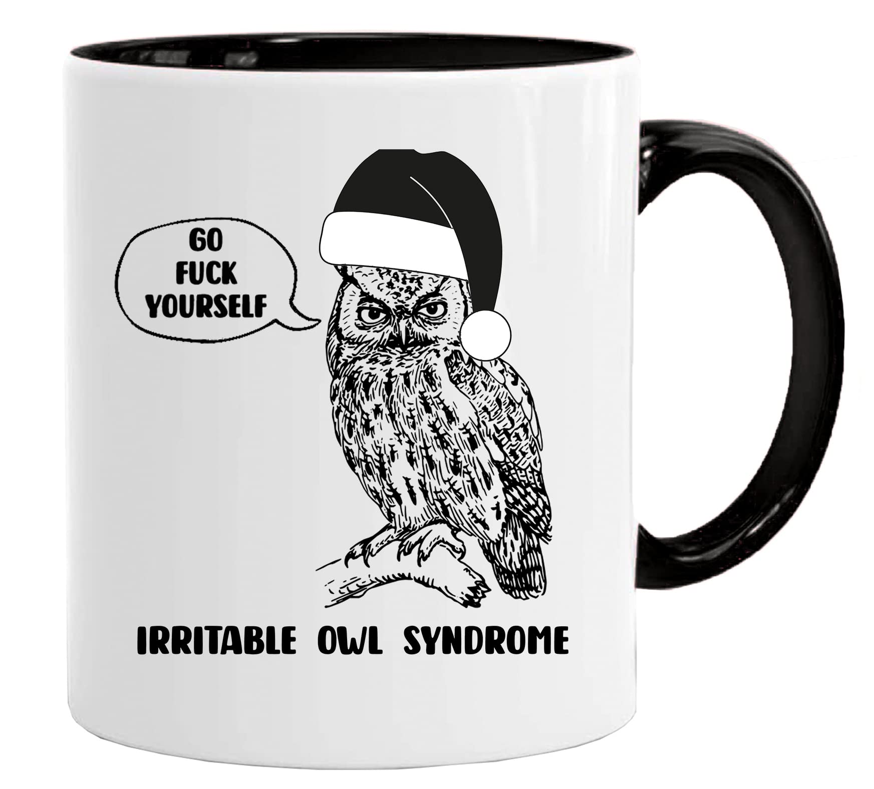 Christmas Mug | Reindeer Coffee Mug | Novelty Xmas Tea Latte Cappuccino Cups | Festive Design Mugs | Santa Chrismtas Mug | Secret Santa Gift | gifts for women | secret santa gifts (OWL)