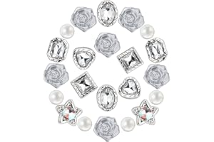 COYWX Cute Butterfly Shoe Charms for Women, Jewels Flower Charms for Girls,Pearl Shoe Chain Purple