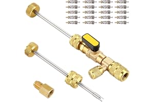 Langawaser Valve Core Remover/Installer – Dual Size 1/4 & 5/16 Flare Tool for HVAC R32 R410A | Efficient Valve Stem Removal for Air Conditioning Repairs | Perfect for HVAC Professionals
