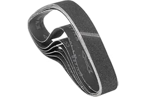 Kozelo 6 Pack Sanding Belts 2 x 42 Inch 80 Grit Silicon Carbide Abrasive Belt Sander Paper for Belt Sander Metal Grinding Woo