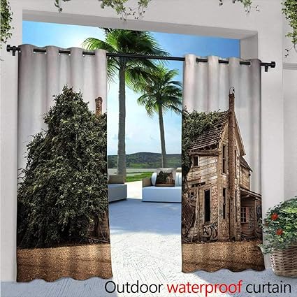 Amazon Com Rustic Exterior Outside Curtains Ancient And