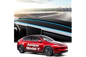 Wigoo 2025 New Model Y Juniper Accessories Dashboard Cover [Anti-Glare and Sun Protection] Suede Dash Mat for New Model Y Juniper(2025-2026), Model Y Juniper Accessories (Black)