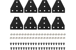2020 Aluminum Extrusion Connector Bracket Set Included 8PCS Joint Plates,40Pcs M5 T-Slot Nuts and 40Pcs M5x8mm Hex Socket Cap