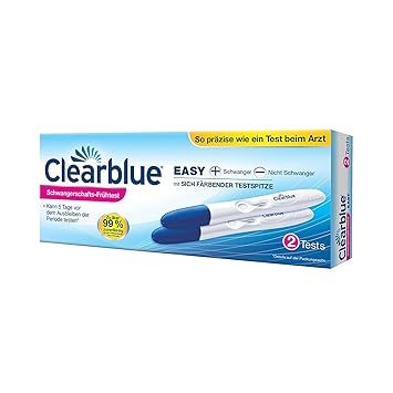 Vorteilspack - 30 Ovulationstest 10 miu/ml + 5 Schwangerschaftstest - Streifen + 2 Stück Clearblue Schwangerschaftstest EASY 
