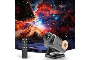 Rossetta 3D Projector, Mini HD 3D Galaxy Projector with Bluetooth Speaker & Remote, 1/2H Timer, 60 Themes, Night Light for Kids Bedroom, Room Decor, Birthday & Christmas Gifts for Adults, Girls, Boys