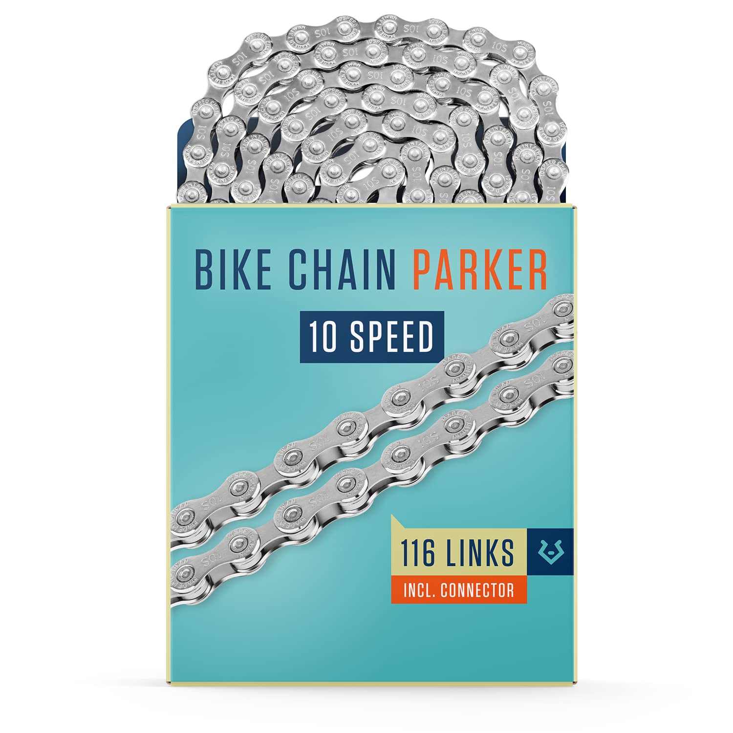 Alphatrail Bike Chain Parker 10-Speed 116 Links I Compatible with Shimano, SRAM, KMC, Connex, Campagnolo I Incl. Chain Lock