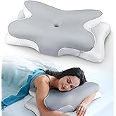 Effective Pain Relief Cervical Neck Pillow for Sleeping, Ergonomic Cooling Side Sleeper Pillow for Neck Support, Odorless Orthopedic Contour Memory Foam Pillows, Bed Pillow for Stomach Back Sleeper