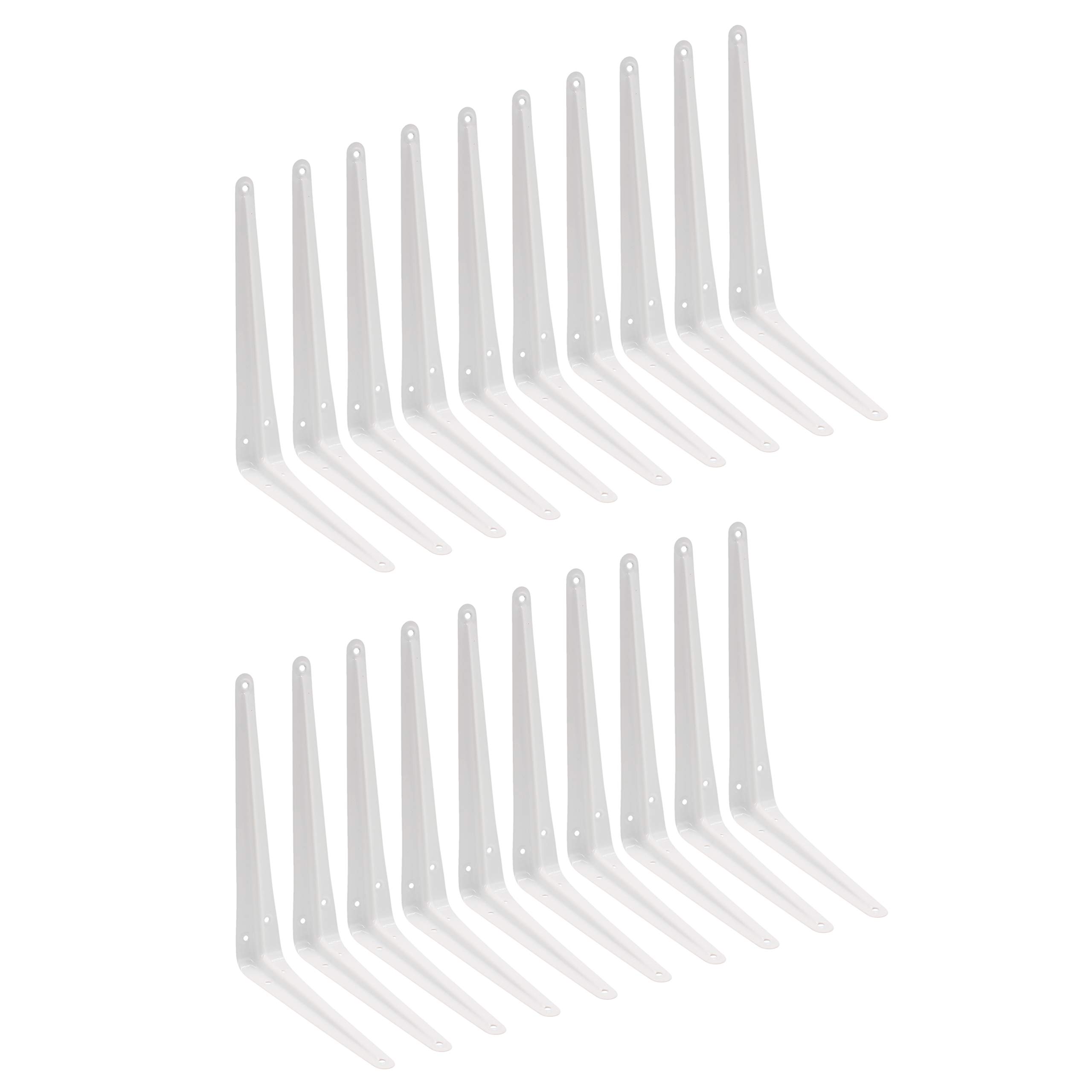 EAI London Shelf Brackets | White 250x200mm / 10x8 Inch Shelving Support Bracket | Pack of 20