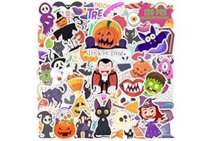 SWARKOL 120 Pcs Halloween Stickers, Halloween Stickers for Kids, Kids Halloween Party Favors Classroom Crafts, Decorations, Gifts, Halloween Party Supplies