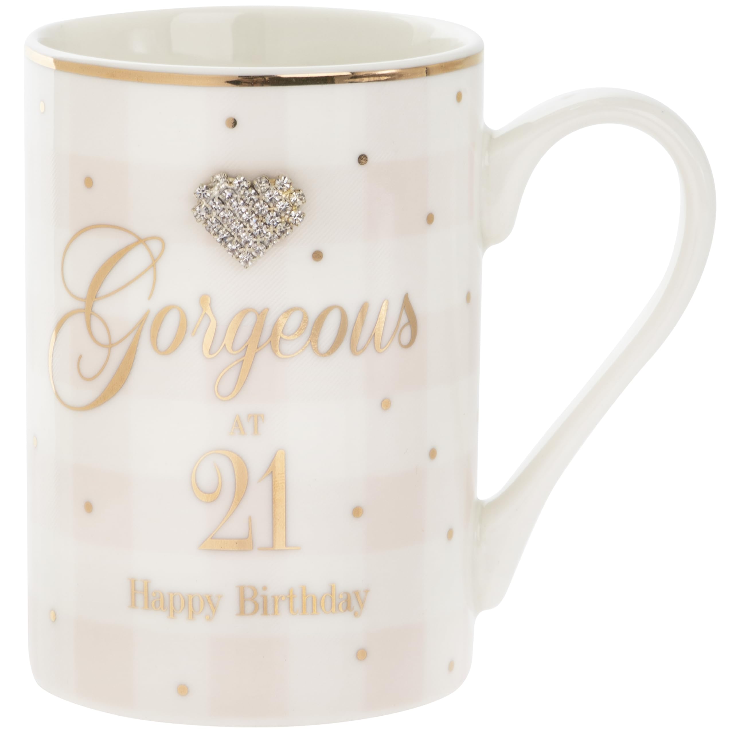 LEONARDO Mad Dots 21st Birthday Glass Mug 5010792338583
