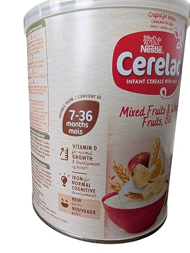 Nestlé CERELAC Fruits Et Blé Au Lait - Pour Bébé 8 Mois+ - 1 Kg - Riche En Fer, Zinc, Vitamines - Prêt à Reconstituer