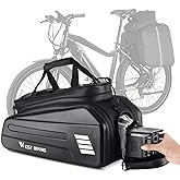 CHIMONA Ebike Battery Bag - Hard Shell E Bike Rack Bag, 30L Electric Bicycle Rear Rack Bag, Multifunction Large Pannier for Bicycle, Electric Bike Rear Seat Bag Bike Trunk Bag (BLACK1)