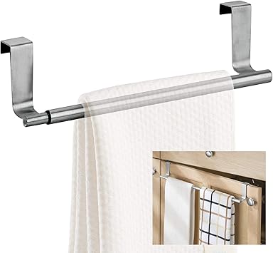 Amazon Yisscen タオル掛け ドアハンガー タオルバー 伸縮トステンレス 穴あけは不要 ネジ止不要 ドアハンガー 収納ラック キッチン シンク周り 伸縮式タオル掛けキッチン収納 収納 キャビネット