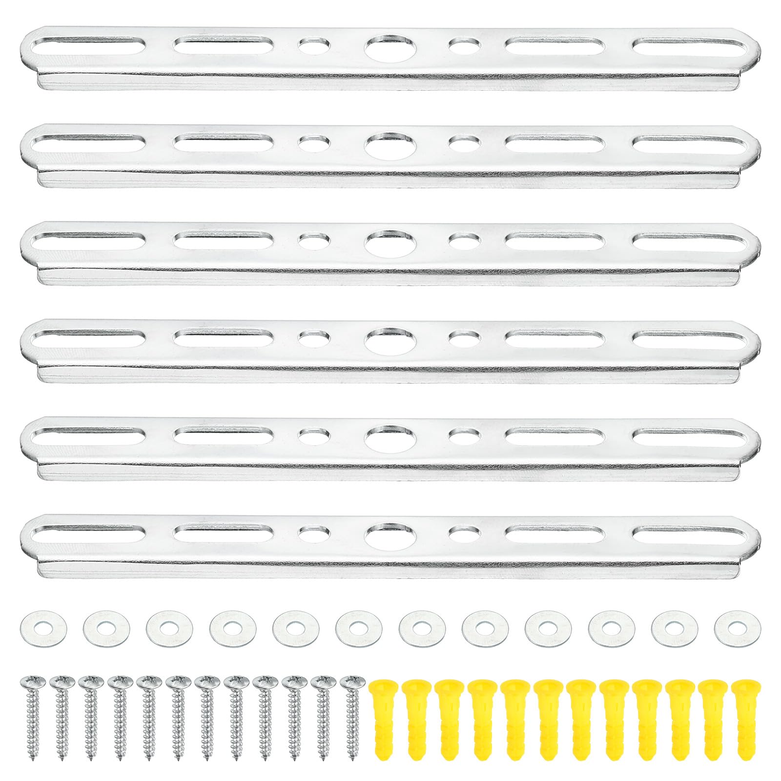 PATIKIL 150mm 5.9 Inch Ceiling Light Plate Kit, 6 Set Pendant Light Fixture Mounting Bracket Crossbar with Screw Nuts Accessories for Chandelier Wall Lighting