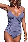 CUPSHE Women's One Piece Swimsuit Tummy Control V