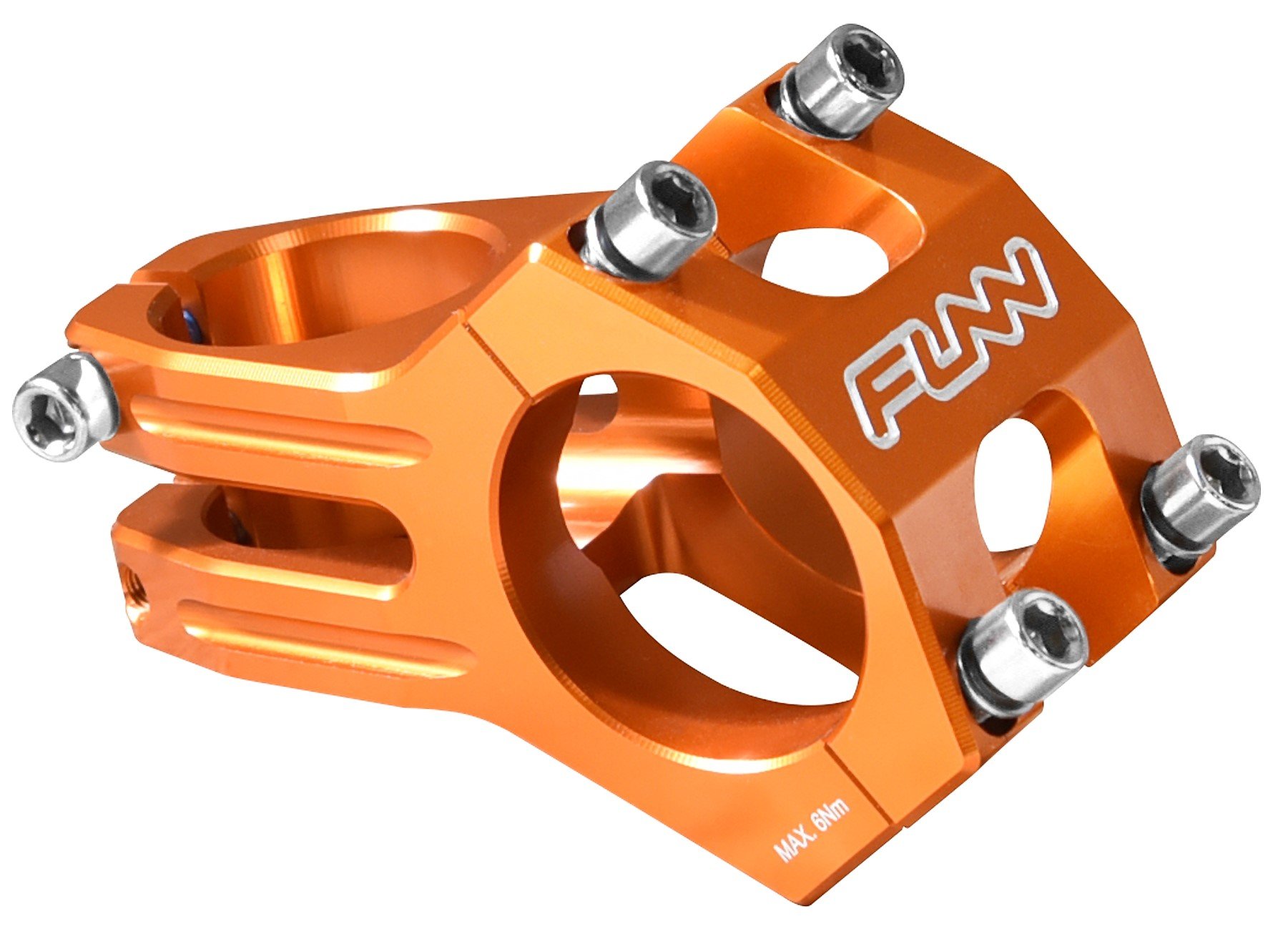 Funn Funnduro MTB Stem - 31.8mm Bar Clamp, Orange, Mountain Bike, Aluminium
