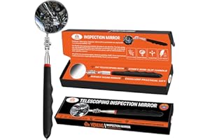 HERKING Mens Valentines Day Gifts - Telescoping Inspection Mirror, Round Mirror Tool, Birthday Gifts for Men, Mens Gifts for Dad, Him, Husband, Boyfriend, Handyman