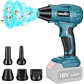 Blumway Cordless Leaf Blower for Makita, 96000RPM, 18-20V Electric Leaf Blowers with 5 Extended Nozzles, Portable Leaf Blower, Handheld Leaf Blowers for Lawn Care, Yard, Dust, Leaves (No Battery)