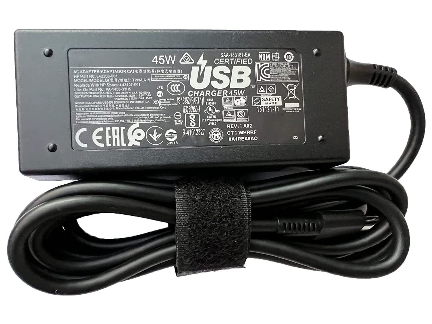 45W USB-C L42206-001 AC Adapter Laptop Charger Compatible for HP Chromebook 14 14A G5 14-ca061dx 14-ca020nr 14-ca060nr 14-ca043cl 14-ca052wm 14-ca051wm X360 11A 11 G6 EE 11 G1 11-ae051wm(5V 3A)