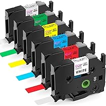 6 Nastri Per Etichette MarkField - Compatibili Brother P-Touch TZe, 12mm X 8m, Laminati - Foto 5