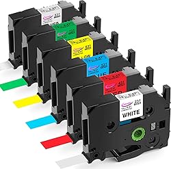 Anycolor 6 Pack Compatible with Brother P Touch