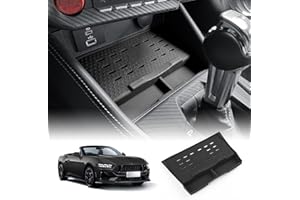 FDAIUN Wireless Charging Protective Pad for Ford Mustang 2024-2025 Silicone Material Center Controls Cell Phone Automobile Pads Mats (Black)