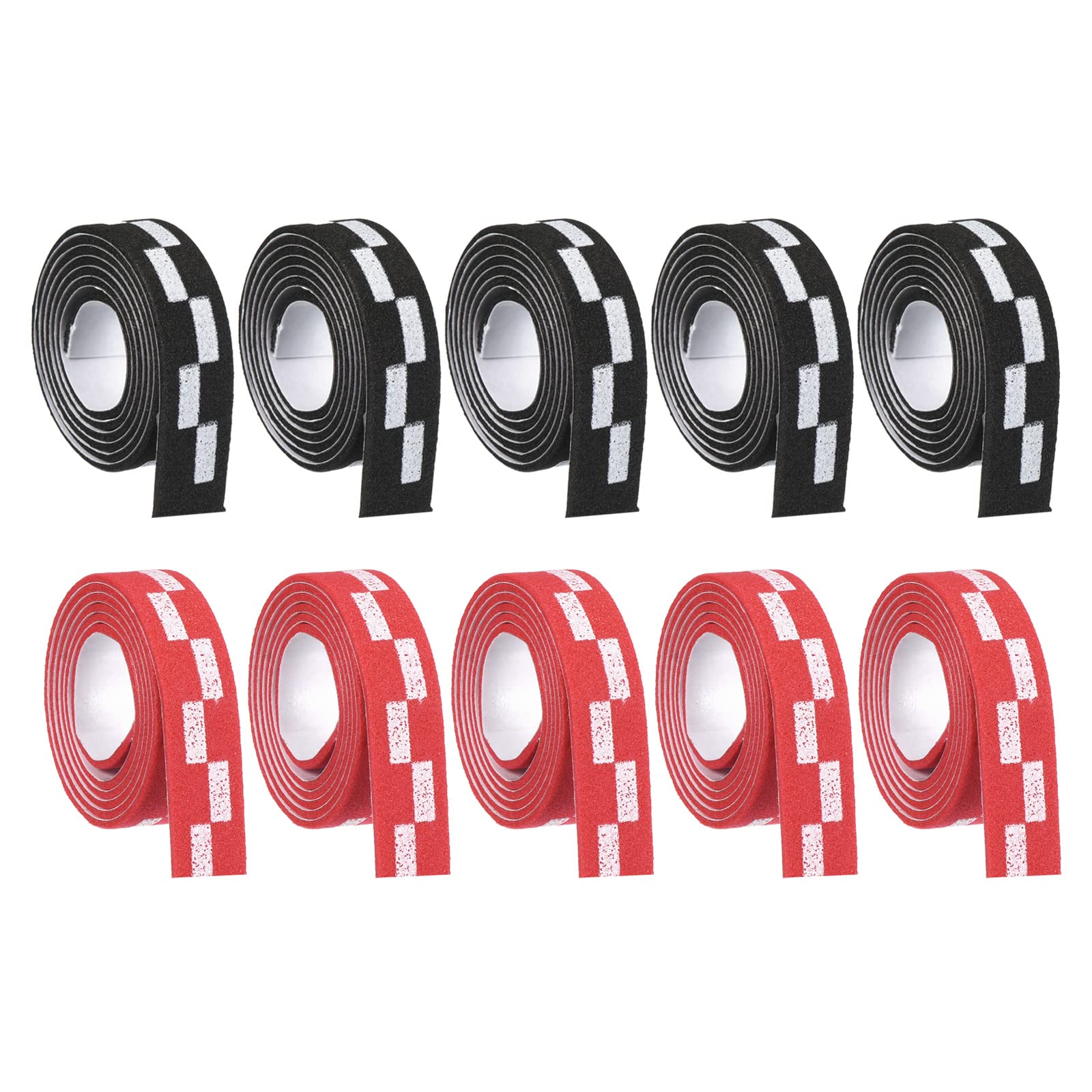 PATIKIL 18" Table Tennis Side Tape, 10 Pack Ping Pong Edge Tape Protect the Edges of Rubber and Blade for Paddles Racket, Red Black