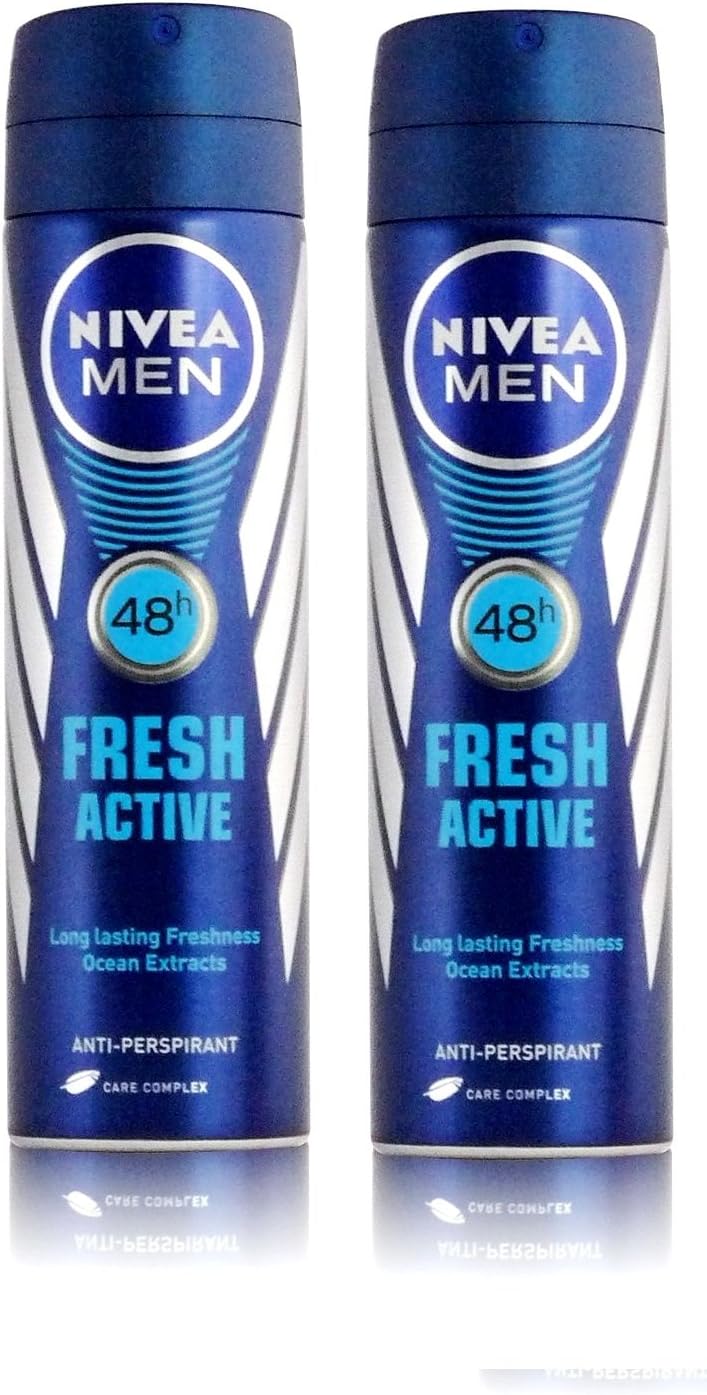 NIVEA MEN Fresh Active Antiperspirant Deodorant Spray 150ml Ocean Extract 48h