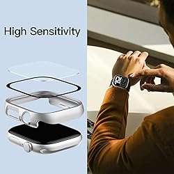 Adorve 3 Pack Tempered Glass Case for Apple Watch