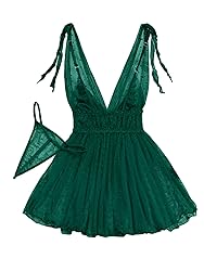 Lilosy Sexy Polka Dots Mesh Sheer Babydoll Chemise