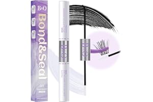 B&Qaugen B&Q Lashes Bond and Seal Waterproof 10ML Bond and Seal Long Lasting Lash Bond DIY Lash Extension Bond and Seal for Beginner Eyelash Bond and Seal (YJShuangT-Black)