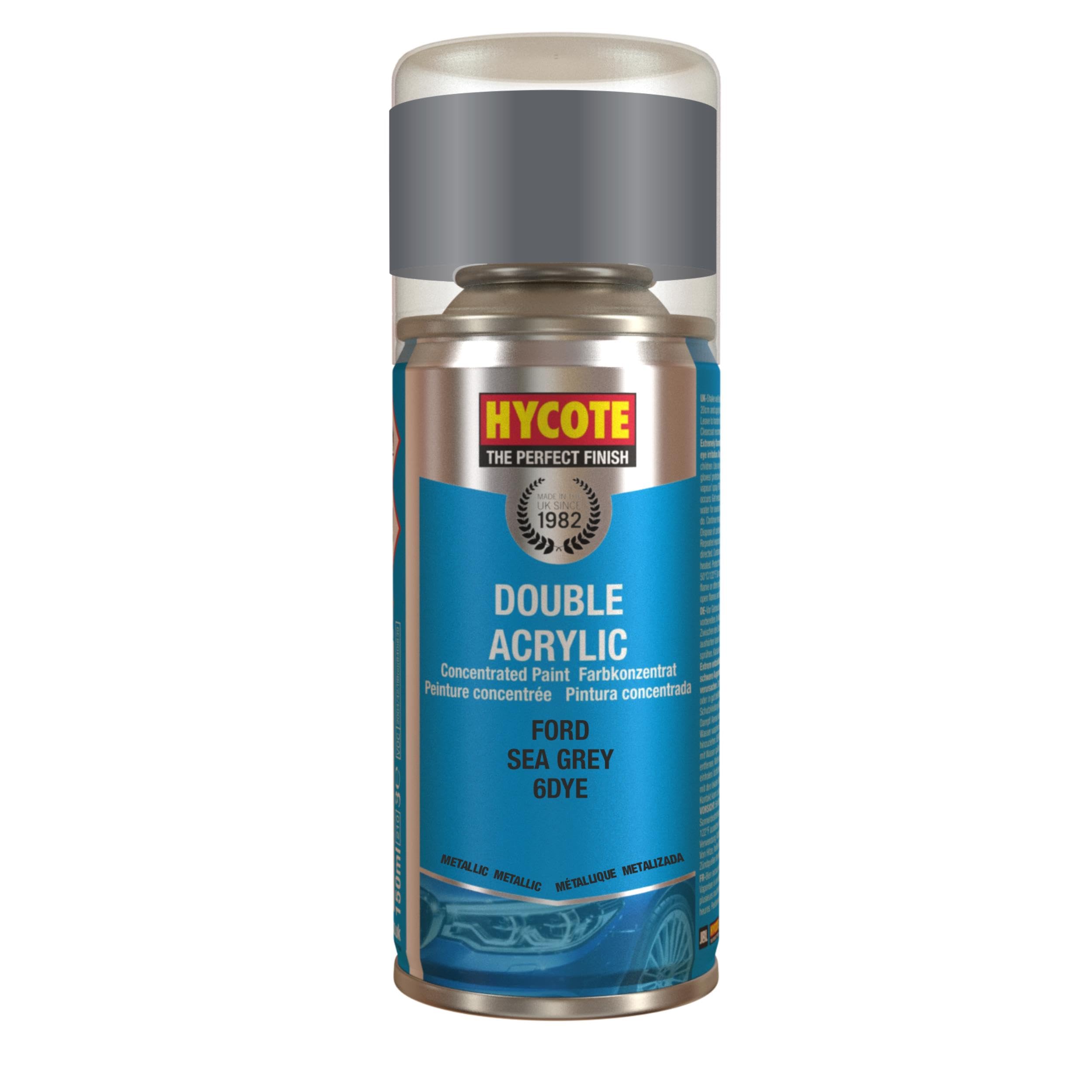 Hycote Double Acrylic Aerosol Car Spray Paint, Ford - Sea Grey, 150 ml