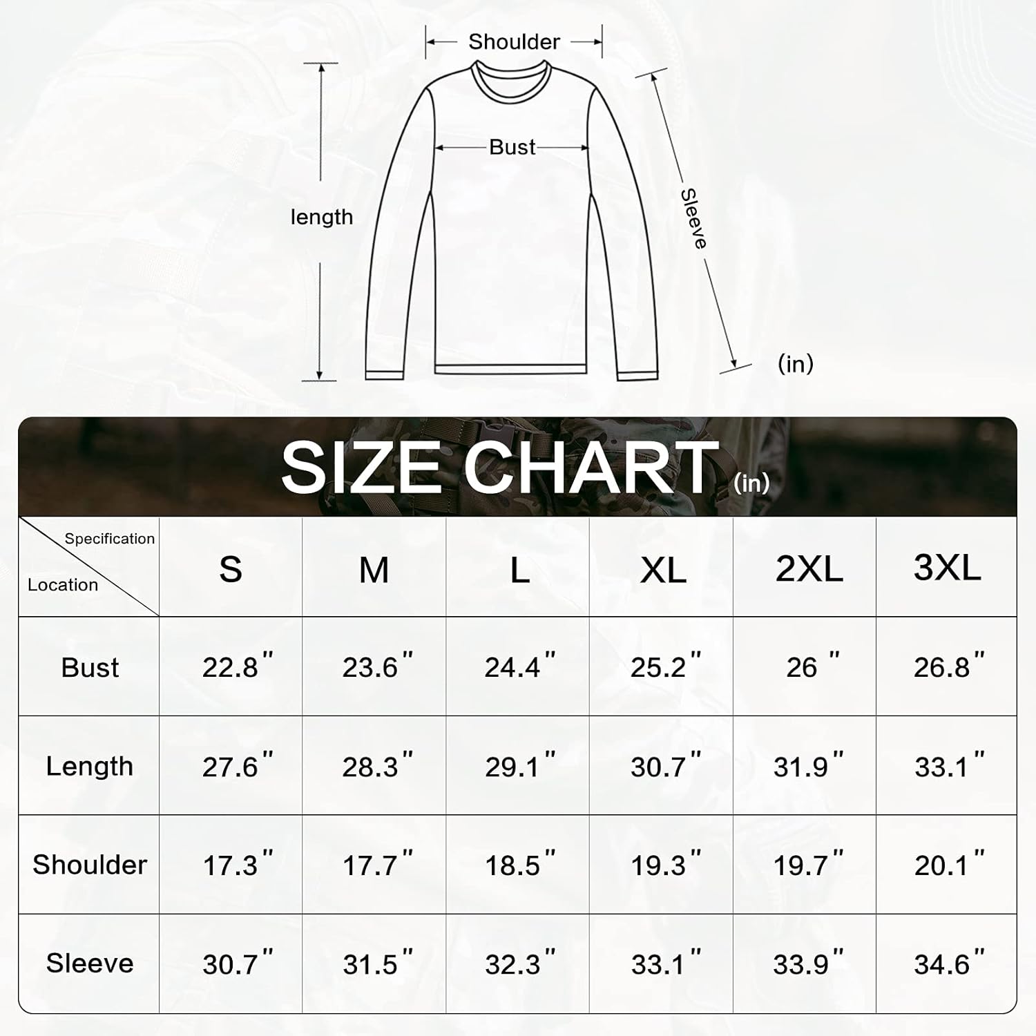 ANTARCTICA Mens Long Sleeve Tactical Shirt T-Shirt Men's Military Rapid Assault Army Combat Rapid Assault Slim Fit: Clothing
