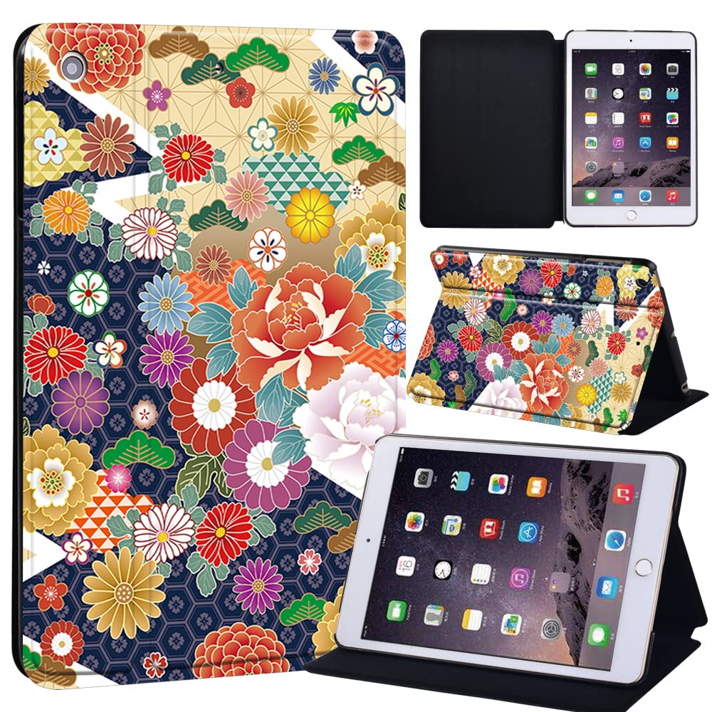 Flower Printed Case for iPad Mini 1/2/3, Lightweight Trifold Stand Case with Auto Sleep/Wake, Microfiber Lining, Hard Back Cover for iPad Mini 1/Mini 2/Mini 3 (flower001)