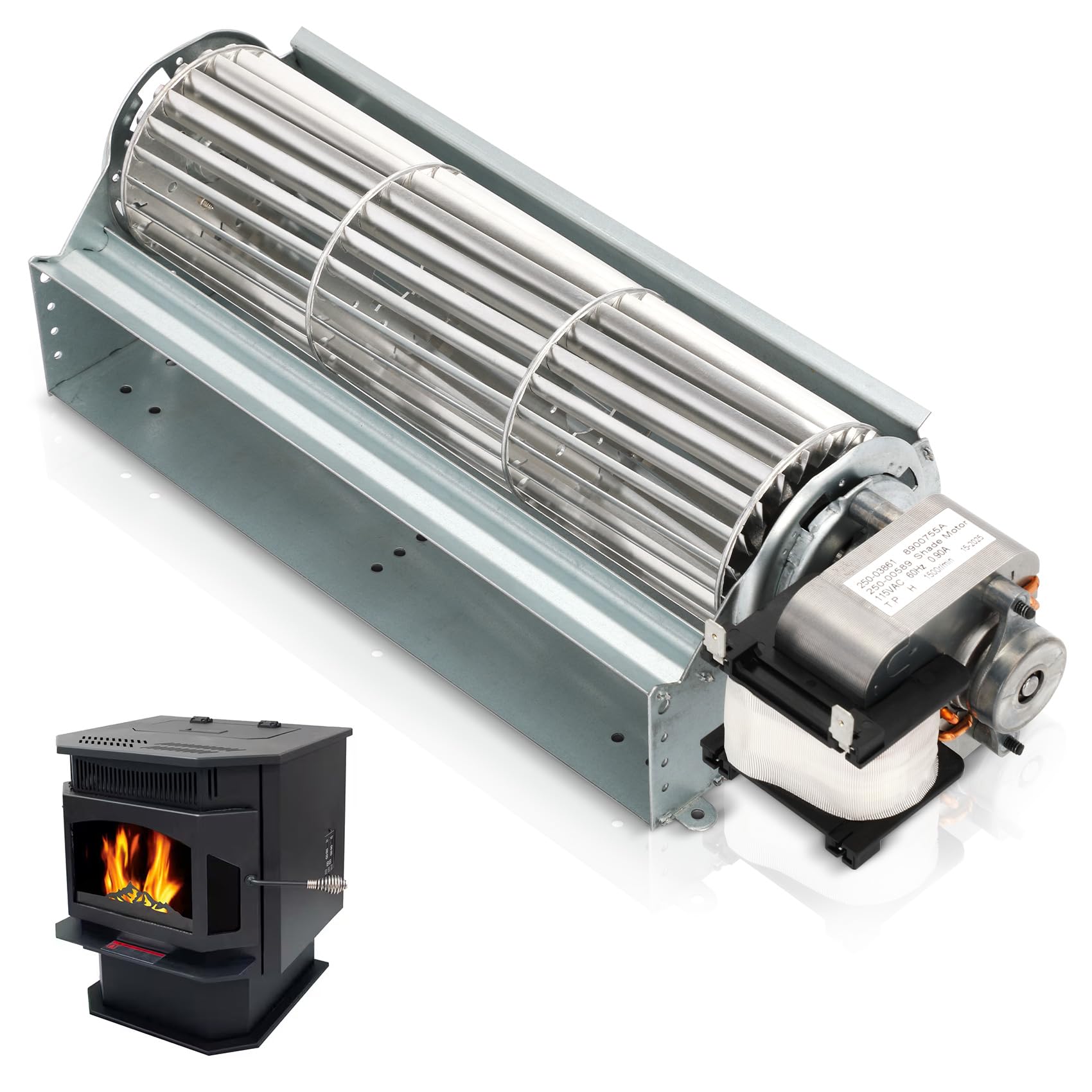 Photo 1 of 250-03861 250-00589 8900755A Convection Blower Fan for Travis Industries Avalon & Lopi Pellet and Gas Stoves Fireplaces Inserts, Enviro Wood Stoves Replace 8900755A 250-03861 250-00589 EC-069 EC069