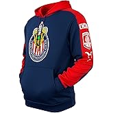 Icon Sports Chivas de Guadalajara Licensed Adult Pullover Hoodie &ndash; Navy &amp; Red Club Deportivo Guadalajara Sweatshirt