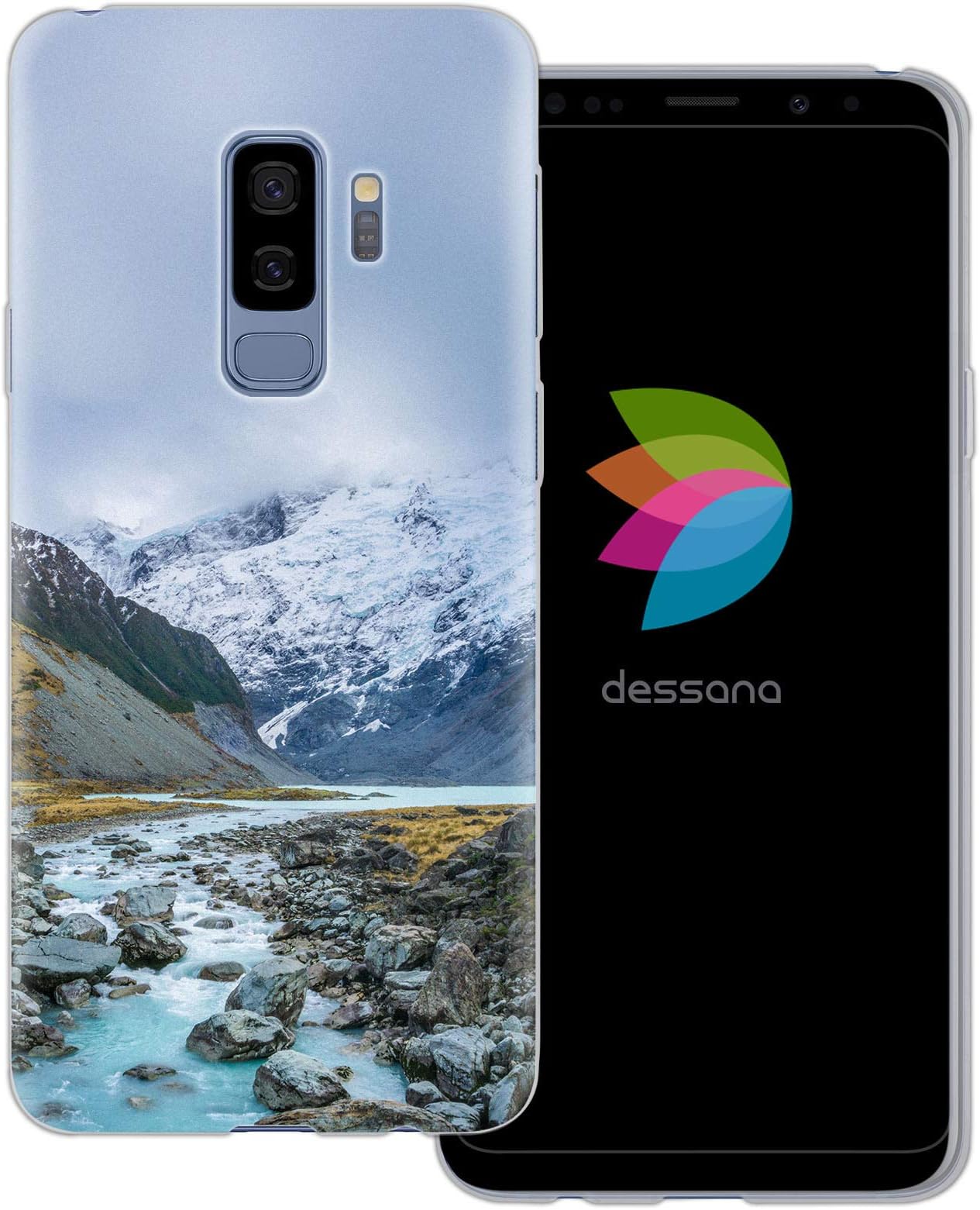 dessana New Zealand Landscape Transparent Protective Case Phone Cover for Samsung Galaxy S9 Plus Hooker Lake