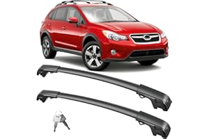 FengYu 300lb Lockable Roof Rack Cross Bars Compatible with 2013-2017 Subaru XV Crosstrek & 2012-2016 Impreza, Heavy Duty Aluminum Roof Rails Crossbars Cargo Bars Canoe Rooftop Black Carrier Luggage