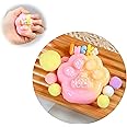 Taba Squishy Cat Paw Squeeze Toys,Sensory Fidget Toy for Your Best Mellow and Chill,Birthday Gift, Squishy Toys for Adults (Yellow Pink Gradient)