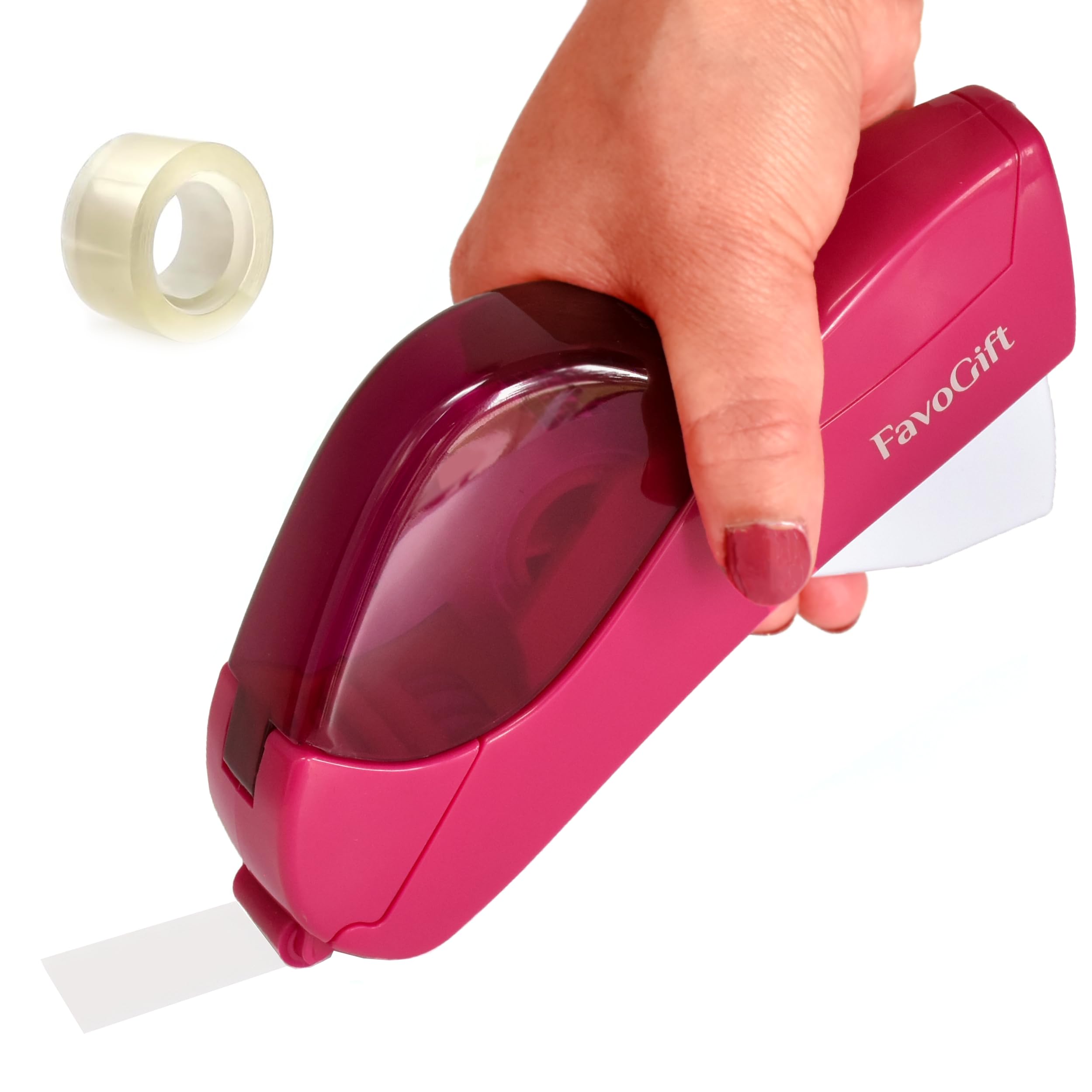 Photo 1 of *GRAFFITIED SEE PHOTOS** FavoGift Handheld Packaging Tape Dispenser Gun with Auto Cutter - One-Handed, Safe & Convenient, Fits 1/2''-3/4'' Tape, Includes Kissdeer® Roll, Pink