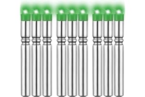 Wovnet 9 Pcs Fishing LED Bobber Light Replacement for Lures Fishing Glow Sticks Night Fish Light up Bobbers Floats and Rod Tips