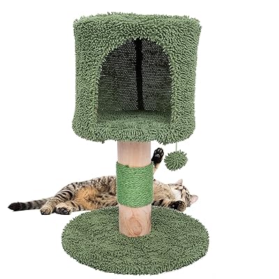 cat scratching post tree trunk